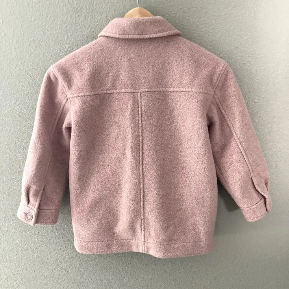 Gap Boucle Jacket - Button Front Collar - Antique Pink - Small